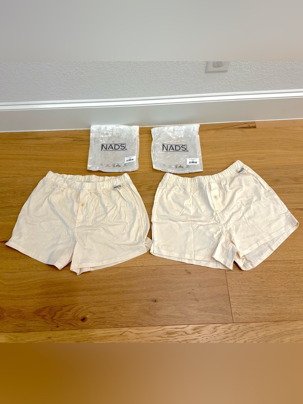 NADS - (2 PACK) ORGANIC COTTON BALL-NATURAL™ BOXER - Large, NWT